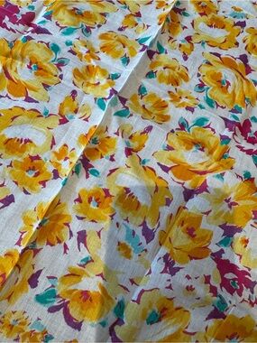 Kenzo Yellow Floral square scarf